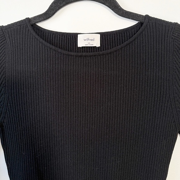 ARITZIA Wilfred Cutout Knit Longsleeve Mini Dress - Picture 4 of 13